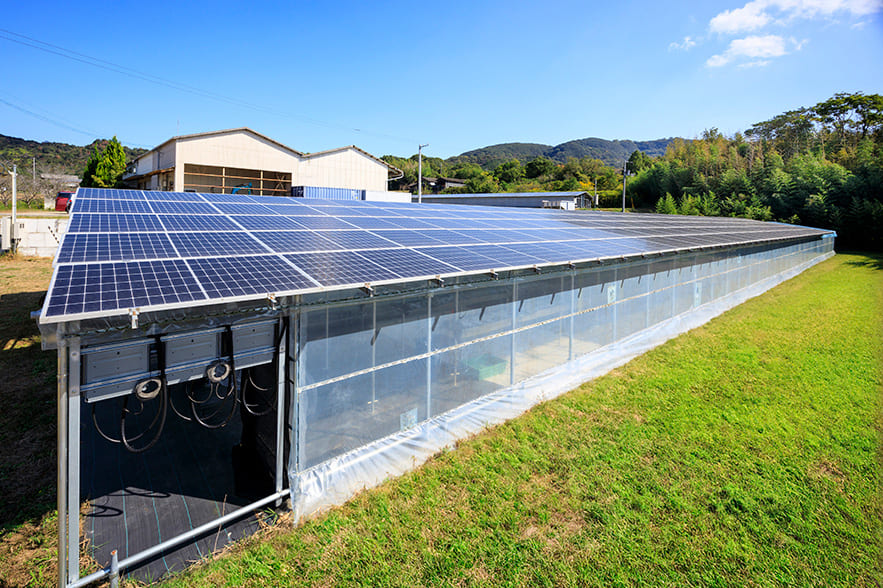 太陽電池搭載可能農業用ハウス